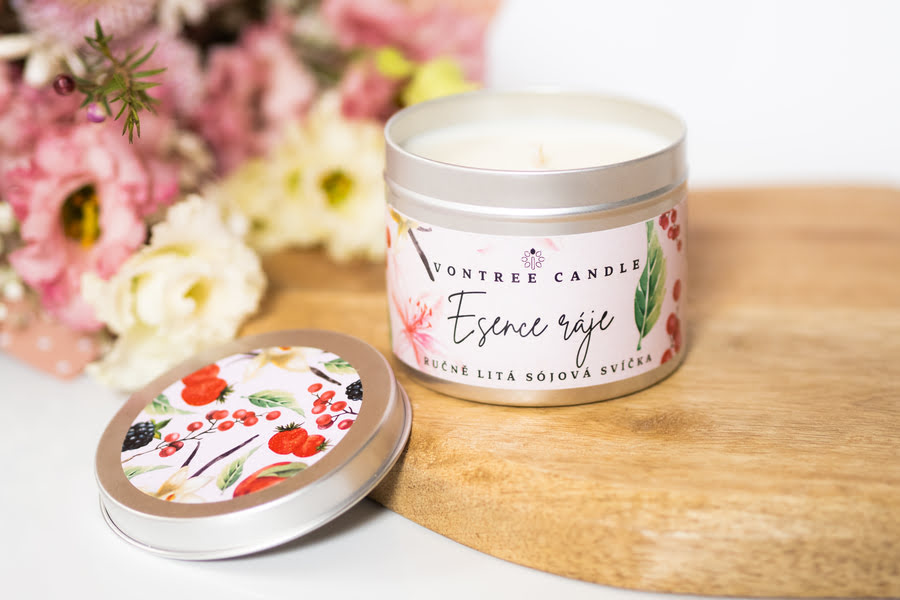 rebarbora vanilka ostruziny sojova vonna svicka tip na darek pro pani ucitelku den zen